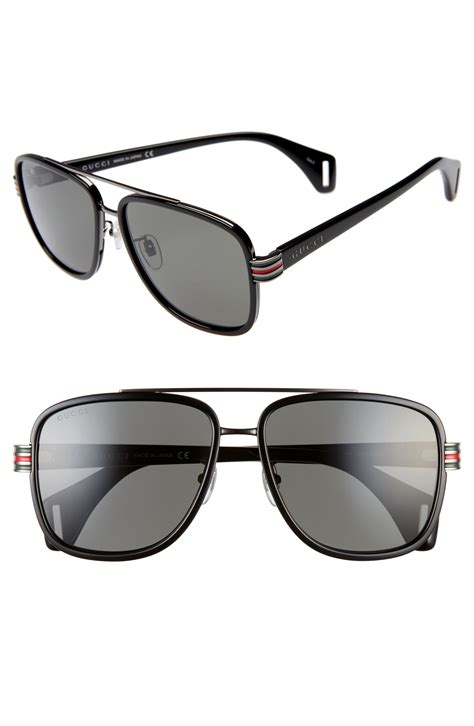 black aviator gucci sunglasses|gucci sunglasses men's aviator.